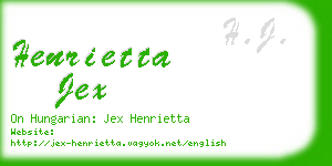 henrietta jex business card